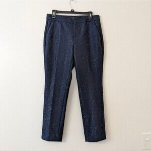Banana Republic Lace Navy Blue Women's Pant Size 6 Dark Academia Cigarette pants